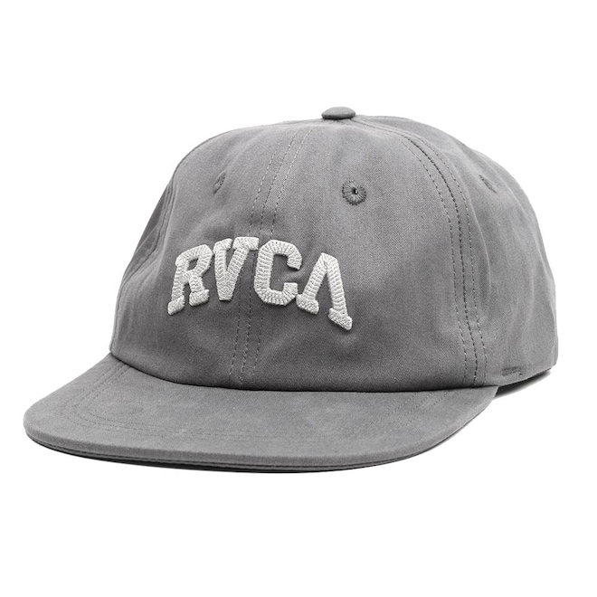 Boné RVCA Aba Reta Big RVCA Snapback SM26 Cinza - Foto 1