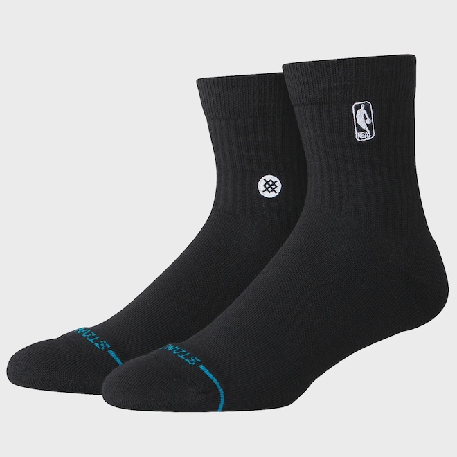 Meia Stance NBA Logoman St Quarter Black Importada Masculina - Foto 1
