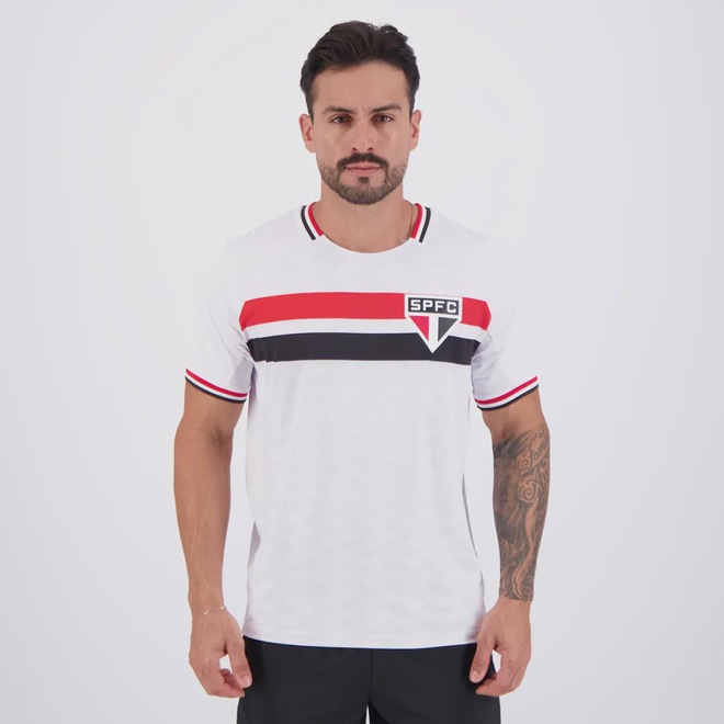 Camisa Do São Paulo Bench Raglan Masculina - Foto 1