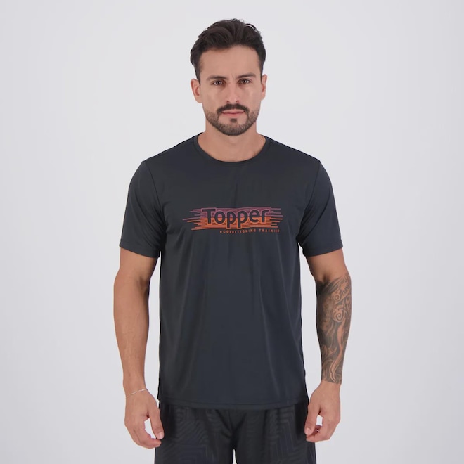 Camiseta Topper Treino Stamp Logo Masculina - Foto 1