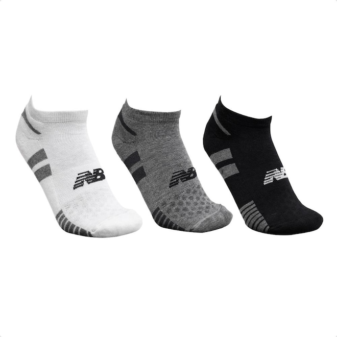 Kit de 3 Meias New Balance Invisível Feminina - Foto 1