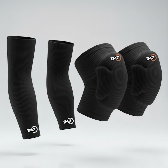 Kit Volei Joelheira Manguito Longo TM7 - Foto 1