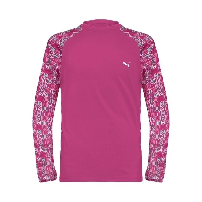 Camiseta Puma Manga Longa Estampada Proteção Solar UV50+ Infantil - Foto 1