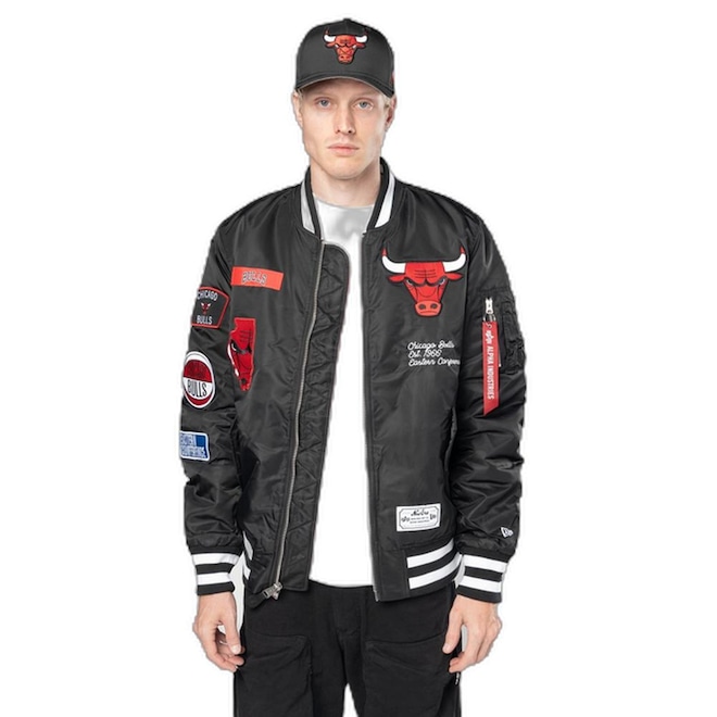 Jaqueta Bomber Chicago Bulls NBA x Alpha Industries New Era Masculino - Foto 1
