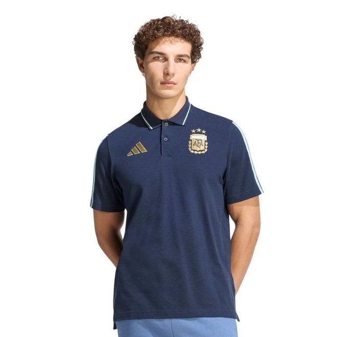 Camisa Polo adidas Argentina DNA Masculina - Foto 1