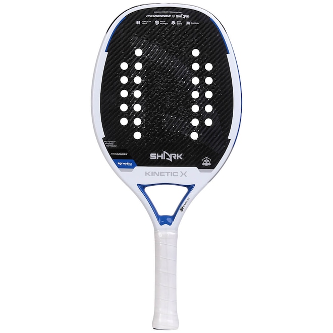 Raquete de Beach Tennis BT Kinetic X-Blue Shark - Foto 1
