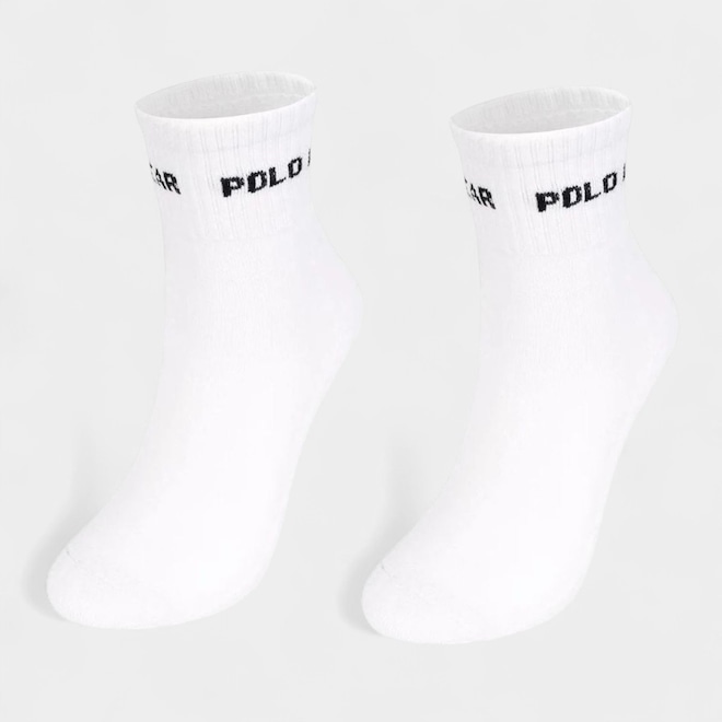 Meia Cano Longo Polo Wear Atoalhada - 2 pares - Unissex - Foto 1