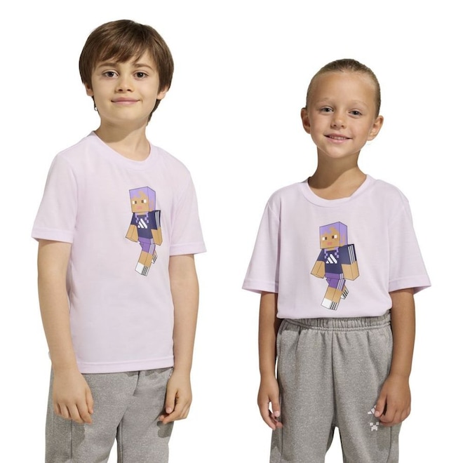 Camiseta Minecraft Training adidas Infantil - Foto 1