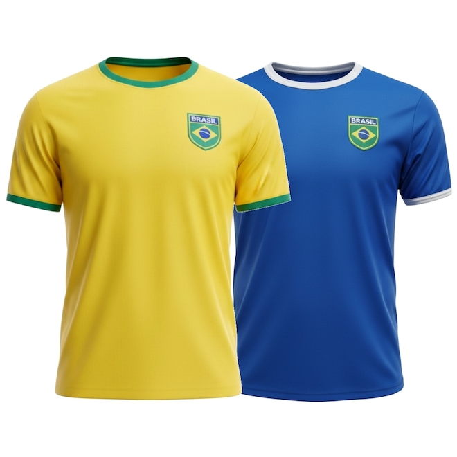 Kit 2 Camisas do Brasil Torcedor Olden Sports - Masculina - Foto 1