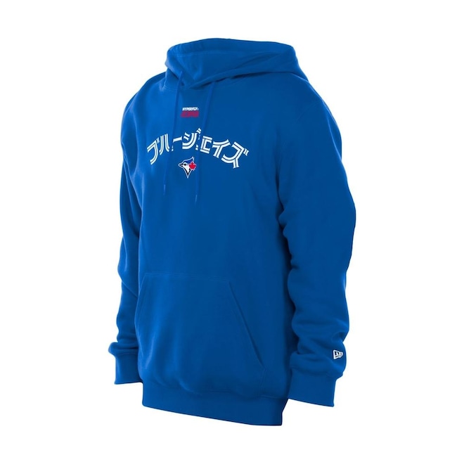 Blusão de Moletom New Era Canguru Fechado Toronto Blue Jays MLB Hyperfly Masculino - Foto 1