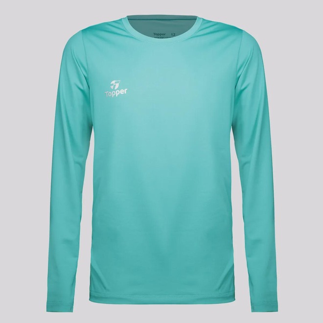 Camiseta Manga Longa Térmica Topper Classic Infantil - Foto 1