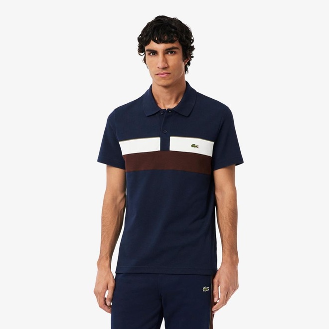 Camiseta Polo Lacoste em Mini-Piqué de Algodão com Stretch - Foto 1