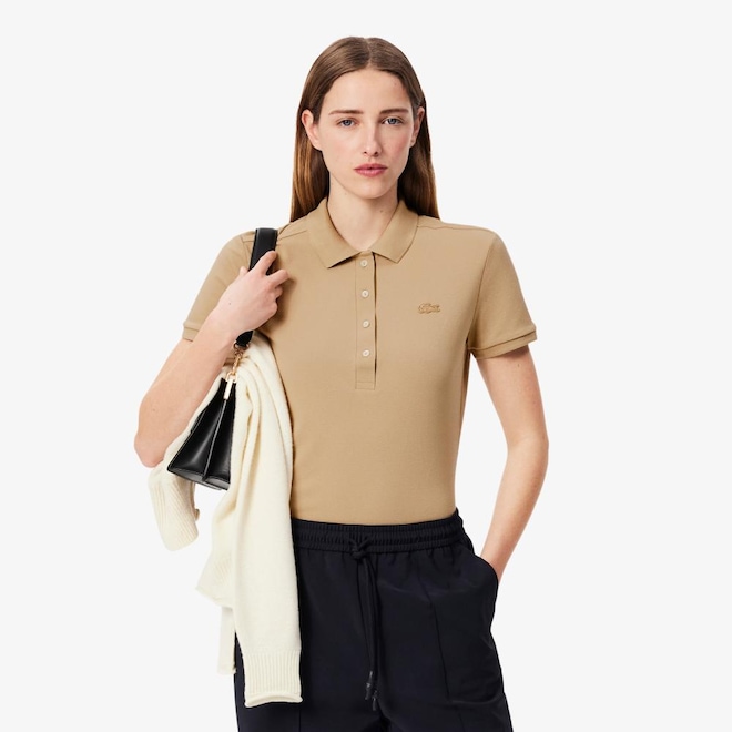 Camiseta Polo Lacoste L.12.D Slim Feminina – O Clássico com Stretch e Flexibilidade - Foto 1