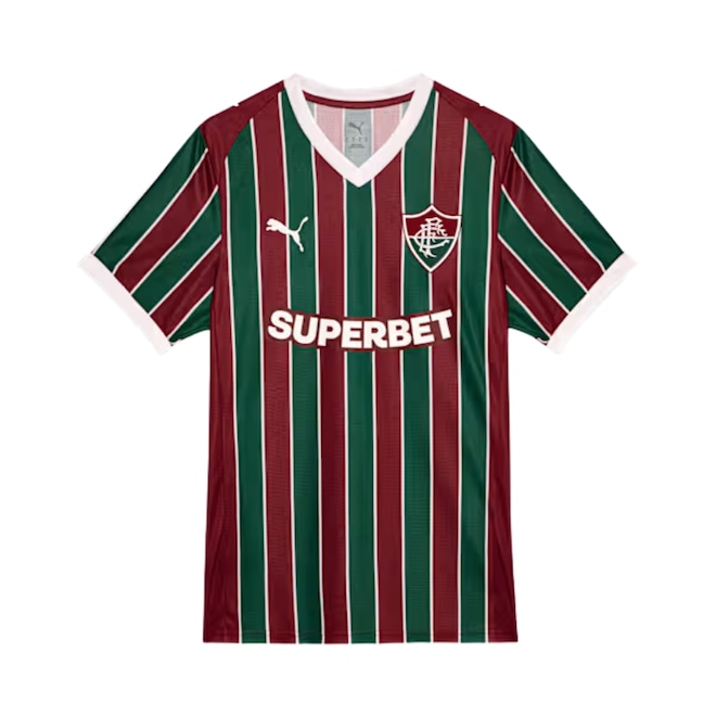Camisa Do Fluminense Tricolor 2026 Torcedor Puma Masculino - Foto 1