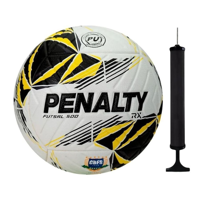 Kit Bola Futsal Penalty RX 500 XXVI + Bomba de Ar - Foto 1