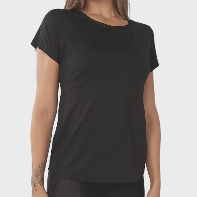 Camiseta Manga Curta Delrio Sport Tule Feminina - Foto 1
