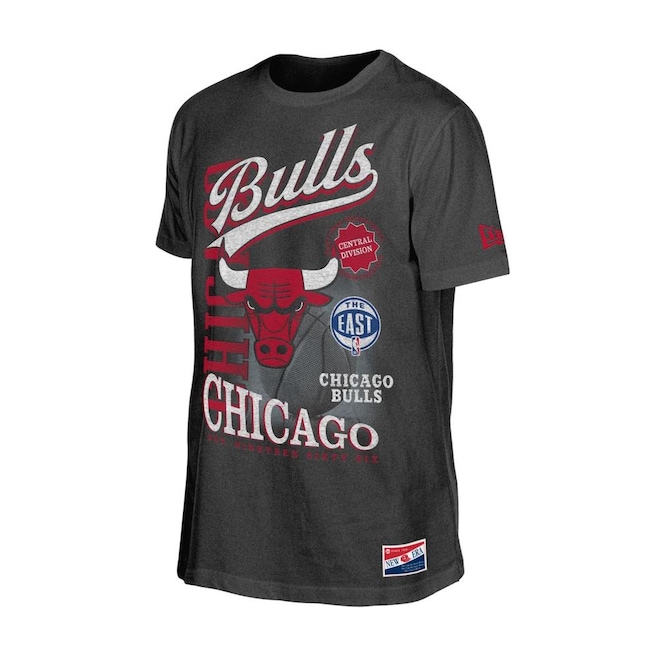 Camiseta New Era Regular Chicago Bulls NBA Masculina - Foto 1