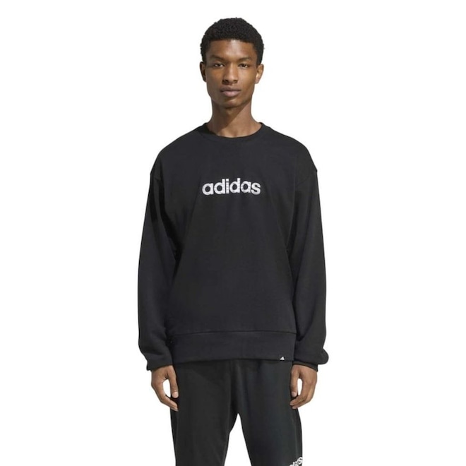 Moletom Essentials Big Linear adidas Masculino - Foto 1