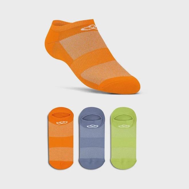 Meia Cano Invisível Neon Pacote c/ 3 pares Olympikus Feminina - Foto 1