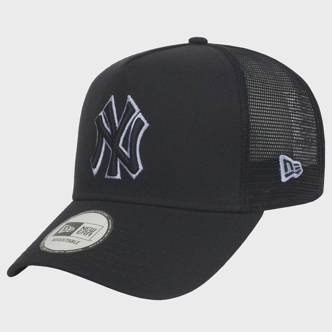 Boné New Era 9Forty Outline E-Frame New York Yankees Trucker Navy Masculino - Foto 1