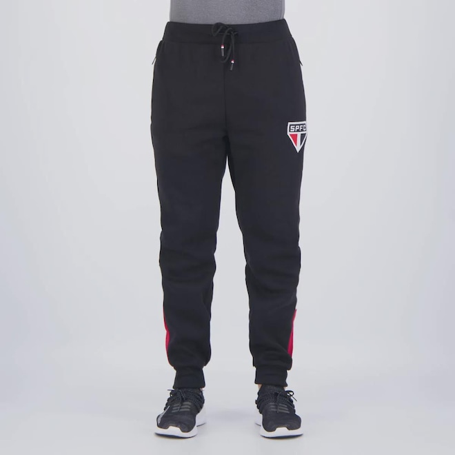 Calça Moletom São Paulo Tri Masculina - Foto 1