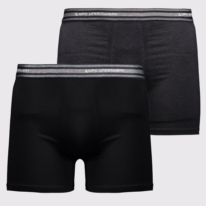 Kit 2 Cuecas Boxer Lupo Masculina - Foto 1