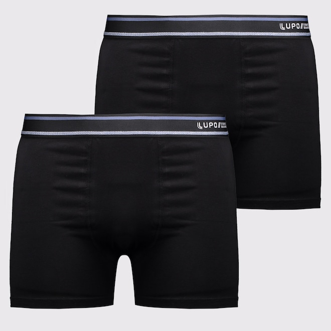 Kit 2 Cuecas Boxer Lupo Basic Masculina - Foto 1