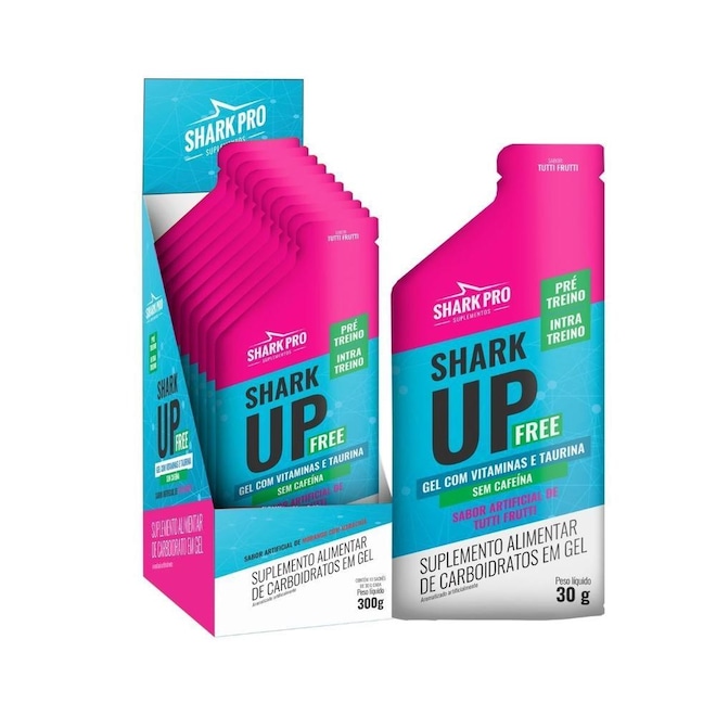 Shark-up Free - 10 Sachês 30g Tutti Frutti - Shark Pro - Foto 1