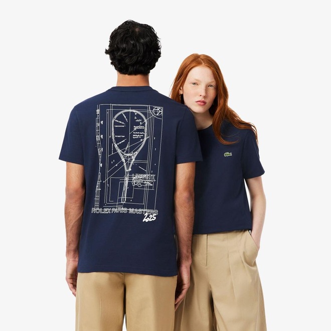 Camiseta Lacoste Estampada Rolex Paris Masters Edition Unissex - Foto 1