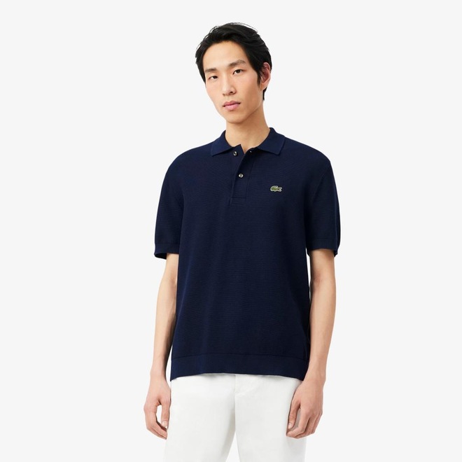 Camiseta Polo em malha de caimento clássico Lacoste Masculina - Foto 1