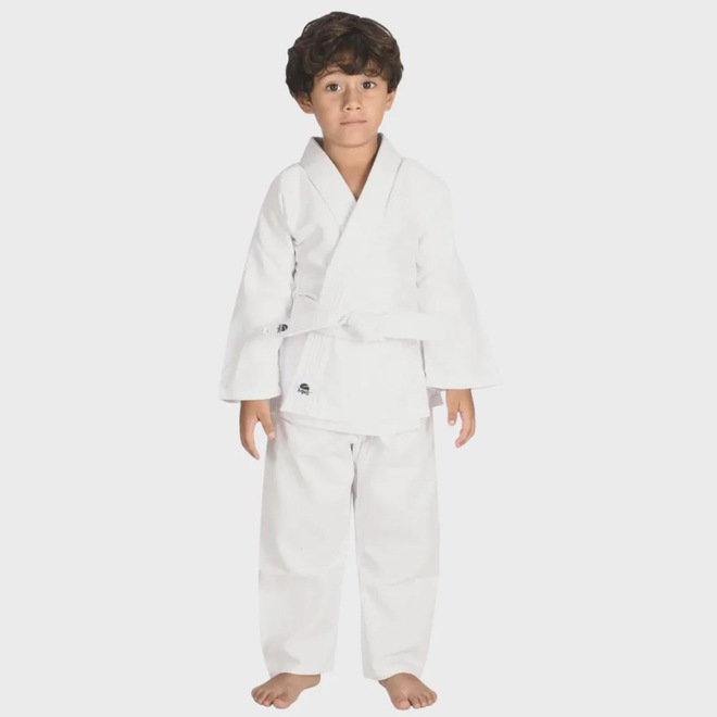 Kimono de Judo - Jiu Jitsu MKS Seito com Faixa Branca - Infantil - Foto 1