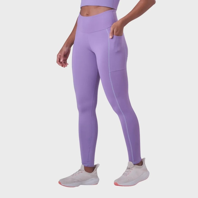 Calça Legging Authen Signature Samba 3 Bolsos Feminina - Foto 1