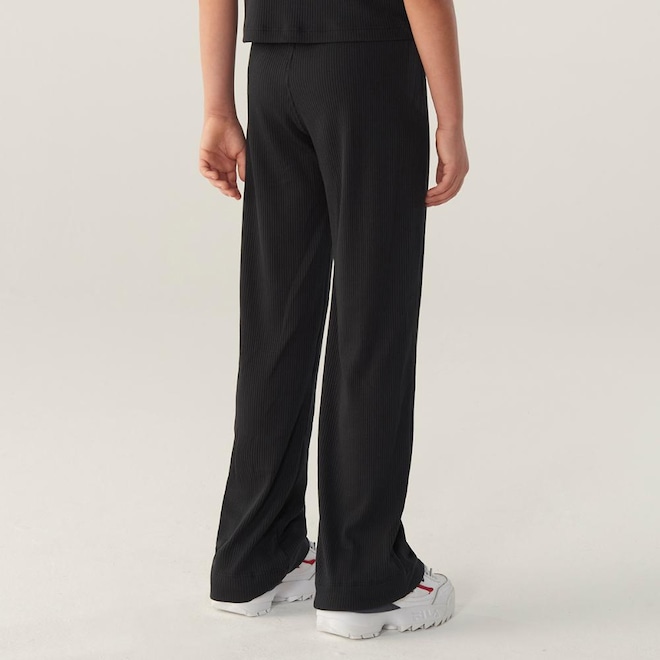 Calça Fila Wide Essentials Canelada Infantil - Foto 1