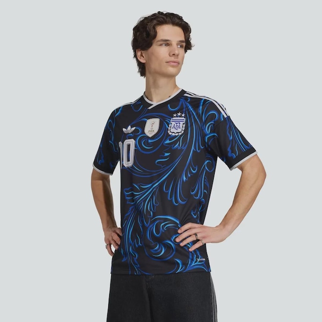 Camisa Da Argentina Away 2026 10 Messi adidas Masculina - Foto 1
