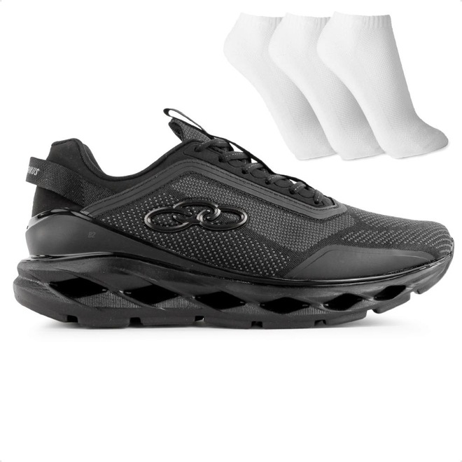 Tênis Masculino Olympikus Beats + 3 Pares de Meias - Foto 1