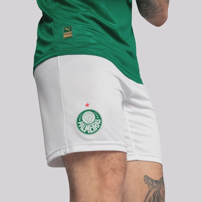 Bermuda Do Palmeiras I 2025 Sem Patrocínio Puma Masculina - Foto 1