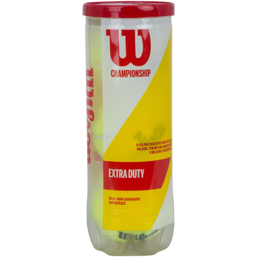 Tubo de Bola de Tênis Wilson Championship Extra Duty com 3