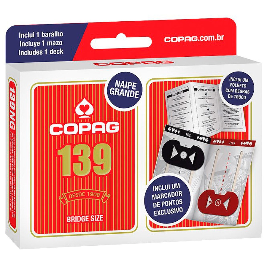 JOGO BARALHO COPAG GO DECK COM 55 CARTAS