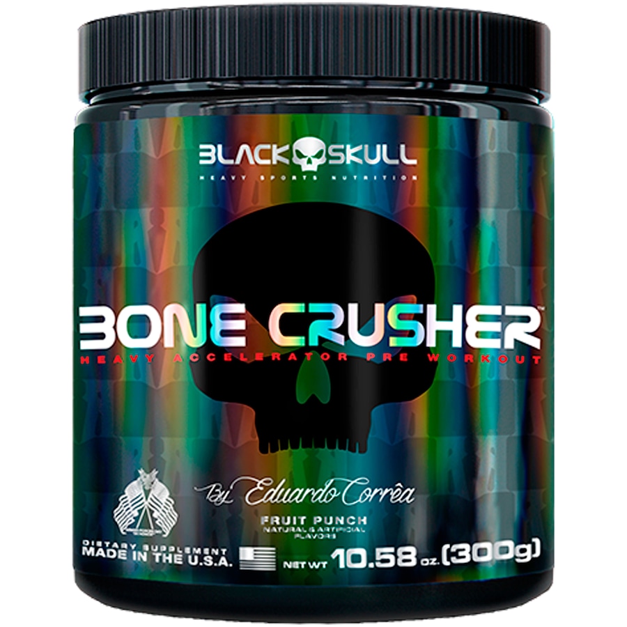 Construtor Muscular Black Skull - Bone Crusher - Frutas Vermelhas - 300g