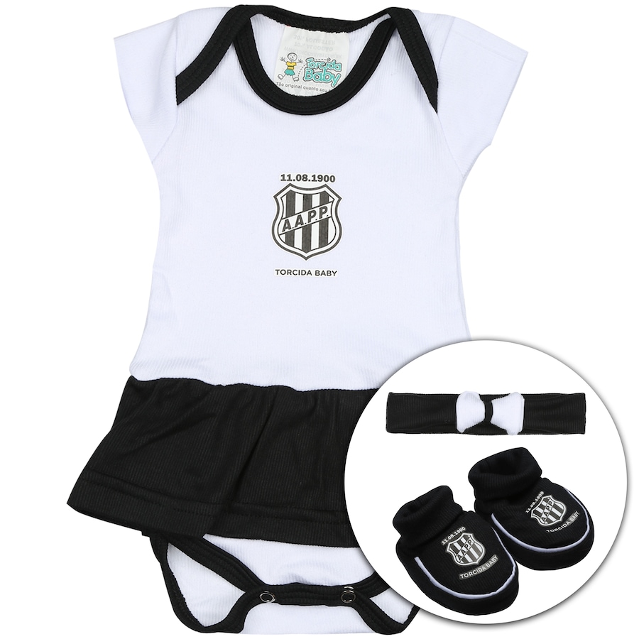 Kit de Uniforme de Futebol da Ponte Preta para Bebê: Body ...