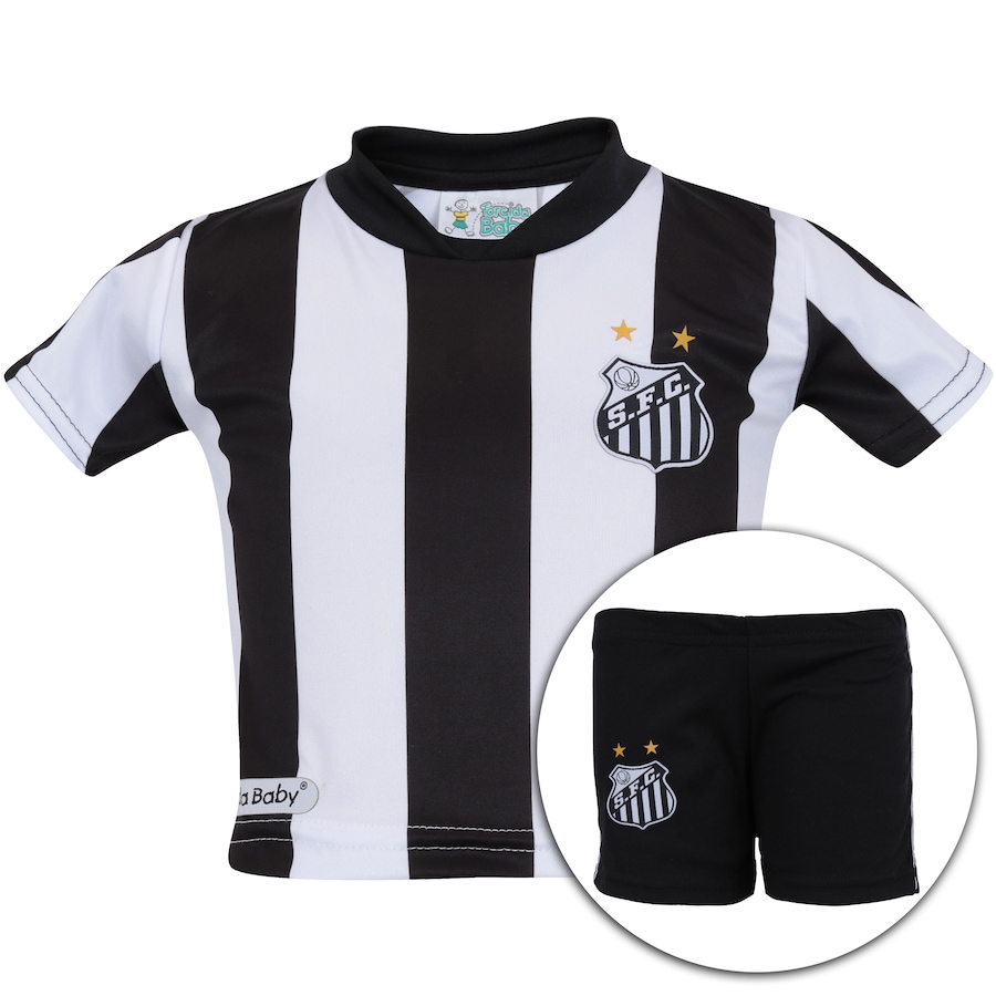 Kit Uniforme Futebol Santos para Bebê Infantil