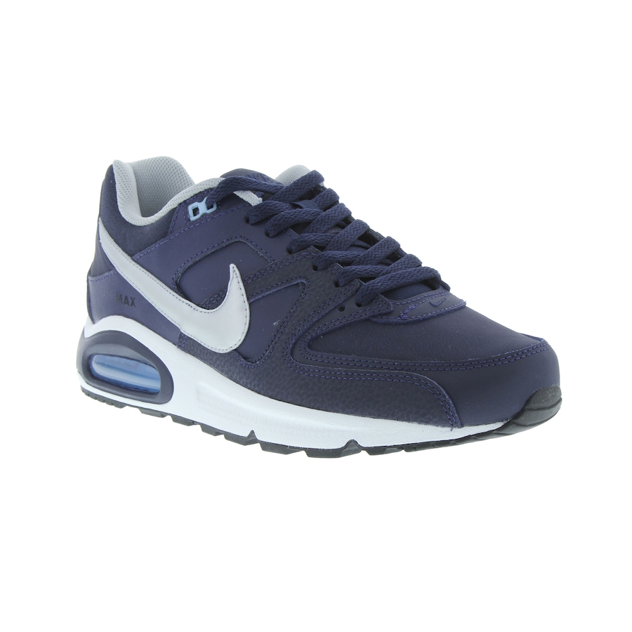 nike air max command leather blue silver