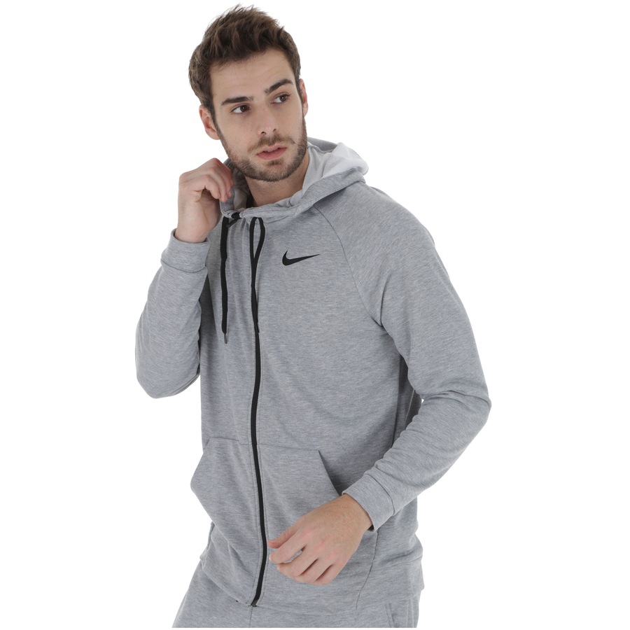 jaqueta com capuz nike dry hoodie fz com forro em fleece