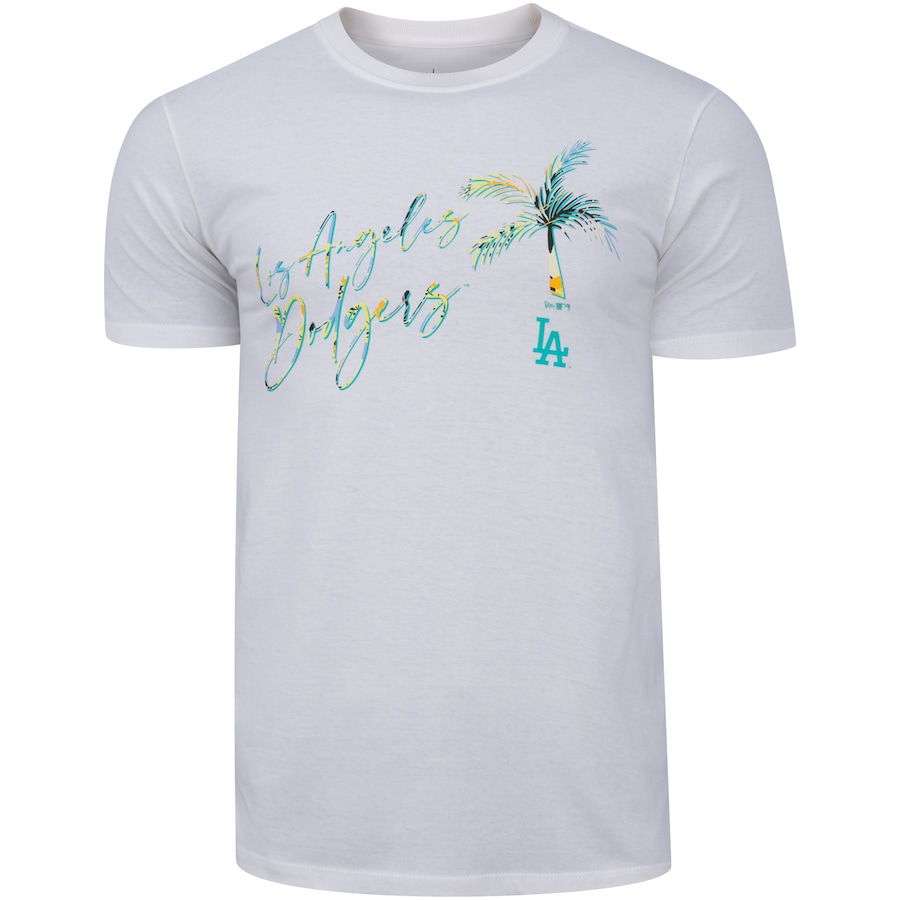Camiseta New Era Los Angels Dodgers Summer Time Leaf Tree - Masculina