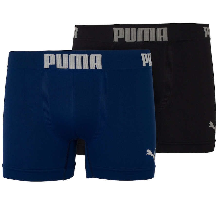 Kit de Cuecas Boxer sem Costura Puma com 2 Unidades - Adulto