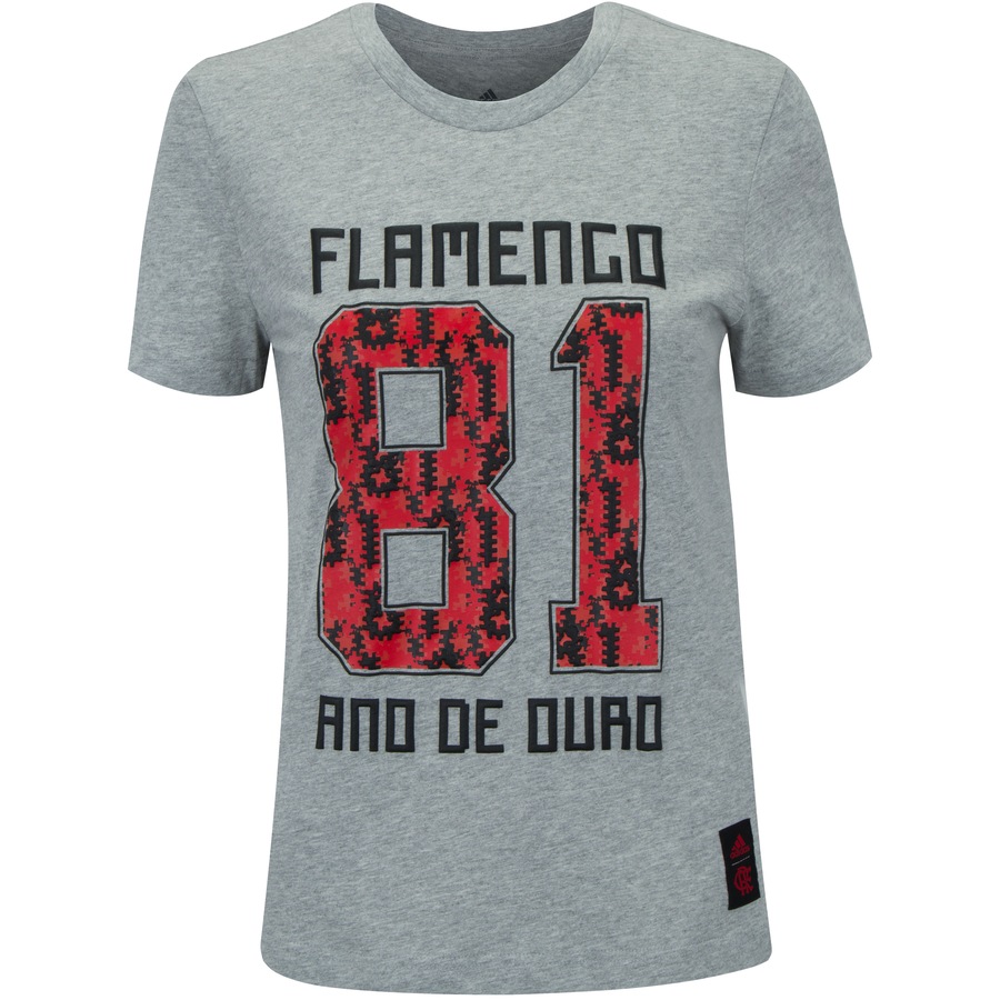 Camiseta do Flamengo adidas Manga Curta Graphic 21- Feminina