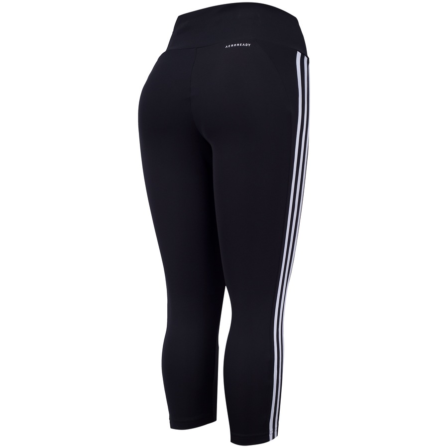 Calça Legging adidas 3 Listras Aeroready 3/4 - Feminina - Centauro