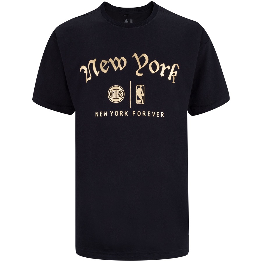 Camiseta New York Knicks NBA Plus Size Manga Curta Masculina Estampa N589A