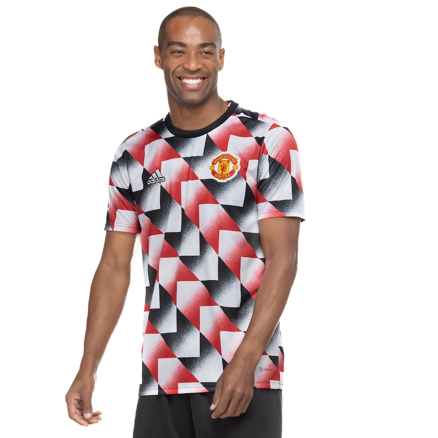 Camisa Manchester United Pré-Jogo 21/22 Adidas Masculina - Vermelho - Malta  esportes