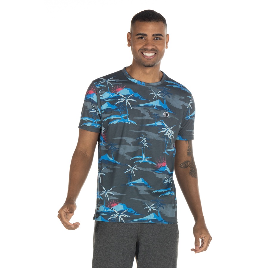 Camiseta Masculina Oneil Manga Curta Estampada - Vermelho - Home